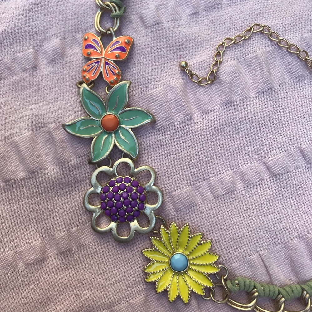 Lia Sophia Floral/Butterfly Necklace - Picture 2 of 4